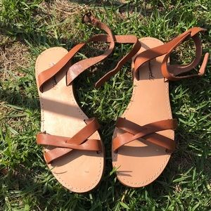 Madewell Boardwalk Ankle Wrap Sandal